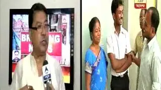 Somen Mitra offers help to Shubhajit Dhara who ranked 5th in Higher Secondery Examination