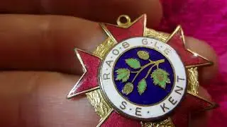 L V011 RAOB GLE SE KENT Medal Order Member of Freemason Медаль Орден Масона 20240212