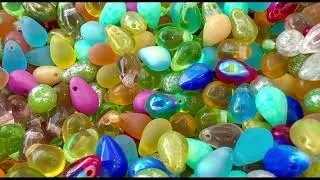 🌧️💧 Bohemian Raindrops 💎🎨 &ndash; Czech Glass Beads | Colorful Teardrop Mix 🌈✨