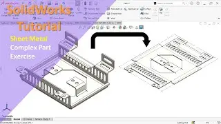 SolidWorks Sheet Metal| Complex Part Design| Sheet Metal Exercise #solidworks #solidworkstutorial