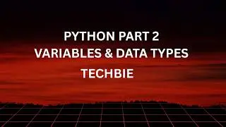 🐍 Python Variables & Data Types Explained | Python for Beginners Part 2 | Techbie
