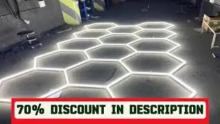 #Hexagon LED lighting  Ceiling Light Honeycomb Tub for Garage Barbecue Shop Barbershop Gym Car Deta