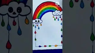 #shorts#rainbow#border#drawing#art#front page#assignment/front page design