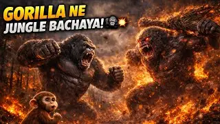 Jungle Ka Hero Gorilla 🦍 | Monster Vs Gorilla Fight 😱