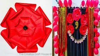 Giant Paper Flower Easy/paper flower backdrop/big paper flower/DIY/party decoration ideas/craft