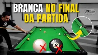 O que acontece se eu encaçapar a bola 8 e a branca na mesma tacada?