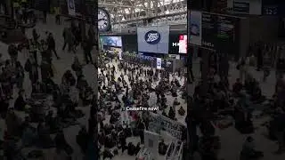 Pro-Palestine sit-in at London Waterloo Station