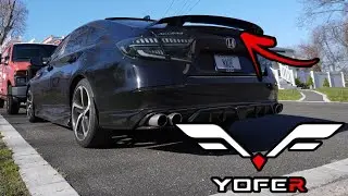 Установка спойлера Yofer Downforce