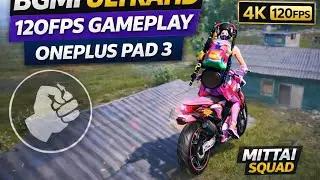 BGMI UltraHD 120fps sample gameplay | OnePlus Pad 3