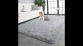 Super Soft Shaggy Rugs Fluffy Carpets, 5x8 Feet, Indoor Modern Plush Area Rugs for Living Room Fuzzy
