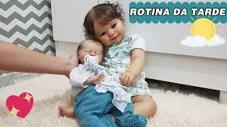 ROTINA DA TARDE 🌤 LUNA ME AJUDANDO A CUIDAR DO NOVO BEBÊ REBORN OLIVER 👶🍼