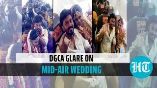 Watch: Covid rules flouted as couple gets married mid-air in chartered flight