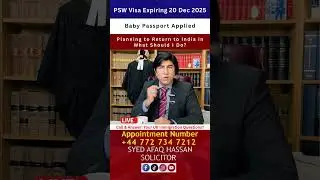 1st Graduate (PSW) Visa Expiring 20 Dec 2025 | Baby Passport Applied | Returning to India