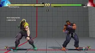 Street Fighter  V: CE- [Trial Training, 3rd Combo] Nash's Sonic Scythe (Flash Kick) Combo Training