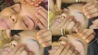 Eyebrows shape According to face type threading tutorial step by step #eyebrow #threading #eyebrows