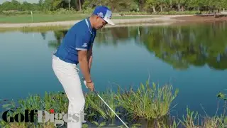 Rickie Fowler Shows How To Skip a Ball On Water While Answering Questions | Golf Tips | Golf Digest
