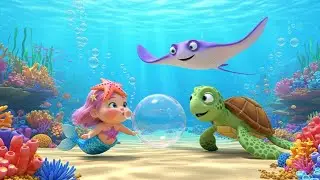 Mermaid Bubble Dance | kids nursery rhymes | Baby Song, Ocean & Mermaid Cartoon 🧜&zwj;♀️🫧