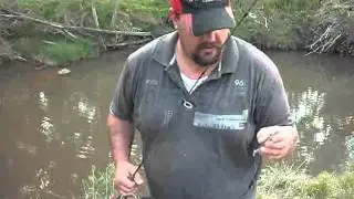 Small jighead soft plastic bait technique for redfin, or perch