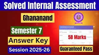 DU SOL|Internal Assessment | Ghananand|Sem 7| Answer Key|2025-26
