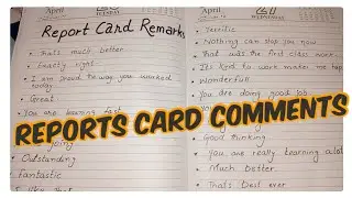 Report card remarks for students| result sheet remarks | comment for student reports