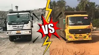 🔥Ashok Leyland VS 💪Bharat Banz truck | 12 wheel truck | Part 2 | off road