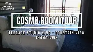 Cosmopolitan, Las Vegas Room Tour - Terrace Studio King - Fountain View - Chelsea Tower