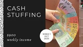 House Sitting! 💸 $900 Cash Stuffing Week 1 October | Australian Money
