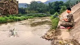 Flood Season Begins &ndash; Fishing a Creek with Worm Bait for Daily Food