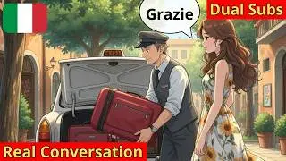 Taking A Taxi #1 | 10 Short Italian Conversations | Italian for Beginners | A1-A2-B1