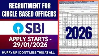 Recruitment for online registration apply  for the SBI Officer # dt:29/01/2026 to 18/02/2026