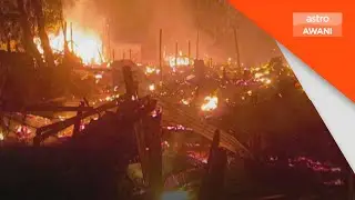 Seorang rentung, lebih 30 rumah setinggan terbakar di Tatau