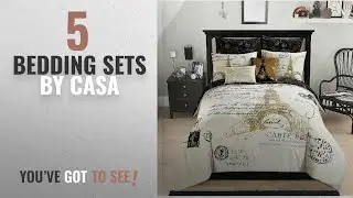 Top 10 Casa Bedding Sets [2018]: Casa Paris Gold 8 Piece Comforter Set, Full