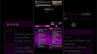 DropDown Menu HTML CSS JS #programmingwithkrishna #html #css #cssanimation #js #javatutorial #python