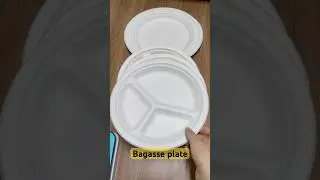 100% Compostable, 3 Compartment, Disposable Paper Plates  {PFAS Free} - {BPA Certified} - [10 Inch]