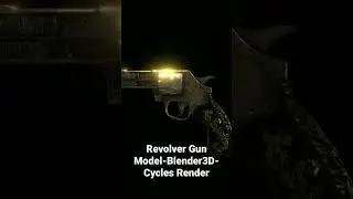 Blender3D-Revolver Gun Model-Cycles Render