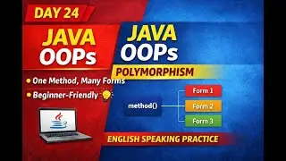 Day 24 | Java OOPs Polymorphism Explained | English Speaking Practice