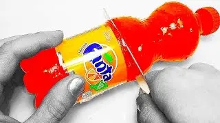 DIY: HOW TO MAKE A GIANT GUMMY JELLO ORANGE FANTA SODA POP BOTTLE WITH GELATIN!