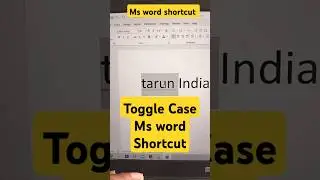 Unlock MS Word Magic: Instantly Toggle Text Cases! #shortcutkeys #msword
