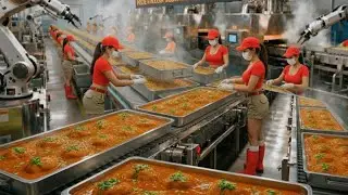 Inside a Massive Chicken Curry Factory | How Chicken Curry Is Made in Bulk