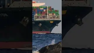 TRITON APPROACHING 🌊 #containership #container #bulkcarrier #sea #waves #sealife #ocean #oiltanker