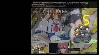 [osu!] Tapimiru - Hakkensha wa Watashi (TV Size) [Sotarks' Fantasy] FC 213pp Liveplay