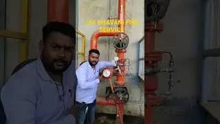 fire sprinkler line testing and charging.