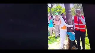 14 yrs boy hugging tree in Nairobi  challenge 50 hrs🔥💪