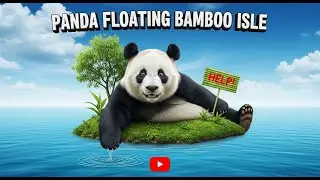 Panda floating bamboo Isle #shorts  #pandaadventure