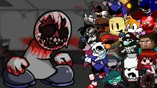 FNF Scientific Demon (VS Scrapeface) - But ALL the Characters Sing Together🎤Floatface(An Experiment)