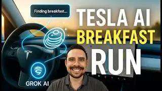 Завтрак с использованием искусственного интеллекта Tesla: Grok + FSD в действии!