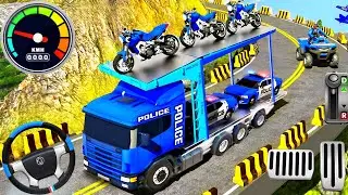 US Police Bikes and Cars Transport Driving - Police Trailer Truck Simulator 3D : Android Gameplay