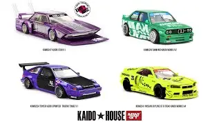 Mini GT Kaido House News | BMW M3 E30, Nissan Skyline R34, Toyota AE86 Sprinter Trueno & Kaido Star