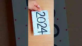 😍 White Paper 😍 Happy New Year Gift Idea 2024 #youtubeshorts #newyearcard #newyeargift #shorts #diy