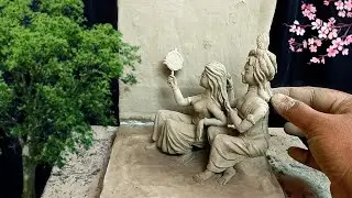 Radha Krishna idol making/small Radha Krishna murti making at home ‎@ManasMahamayArt 